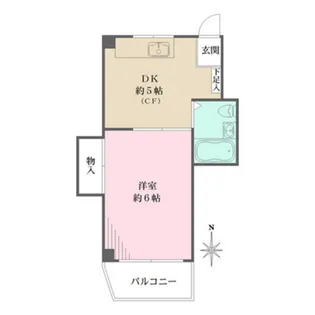 サンハイツ木月【3階】の間取り