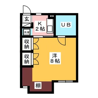 1Kの間取り画像