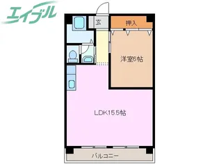 アミティエ四日市【5階】の間取り