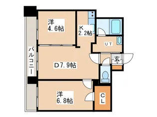 クレジデンス札幌・南4条【12階】の間取り
