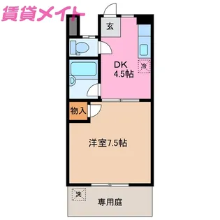 コーポ牛場【1階】の間取り