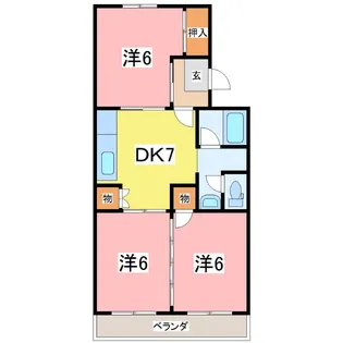 メゾンサンクレール【3階】の間取り
