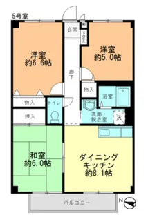 フォブール福原【2階】の間取り