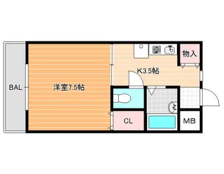 大阪府南河内郡河南町大字東山【マンション】の間取り