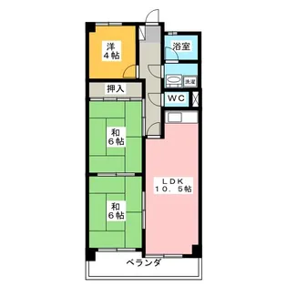 第3ハイツ聖【3階】の間取り