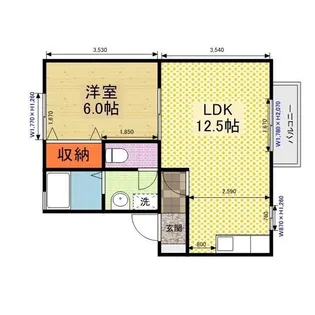 みのしま荘【2階】の間取り