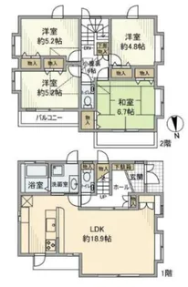 東京都府中市南町2【一戸建】の間取り