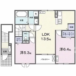 カーサ ソレアーダ【2階】の間取り