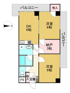 長原台アーバンハイム【5階】の間取り