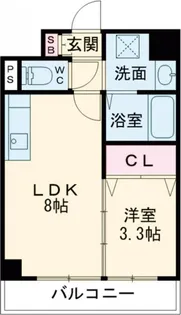 スプランディッド堺東【8階】の間取り