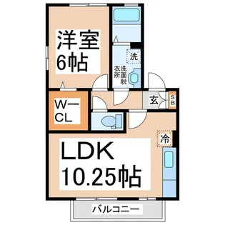 ウィルモア西梶尾【2階】の間取り