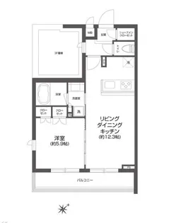 GRAN PASEO 四谷若葉【4階】の間取り