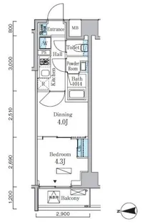 プライマル門前仲町【2階】の間取り