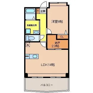 秋桜館・西原【1階】の間取り