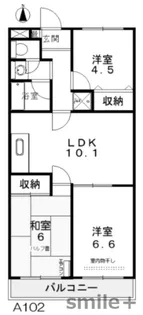 ヌーベル犬飼A棟【1階】の間取り