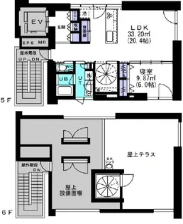ESCALIER神楽坂【5階】の間取り