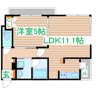 アイリス【1階】の間取り