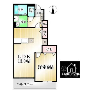 レディエンスB【1階】の間取り