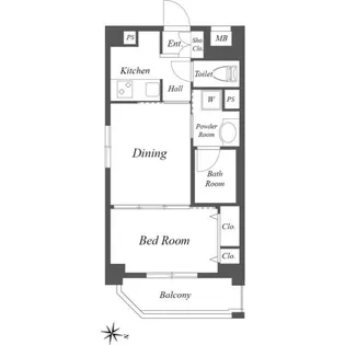 グリーンフィールド小竹向原【2階】の間取り