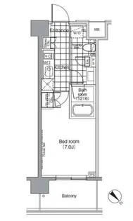 パークハビオ赤坂【9階】の間取り