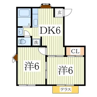 田口コーポ【1階】の間取り