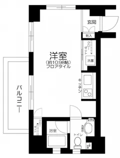 東京都新宿区市谷台町【マンション】の間取り