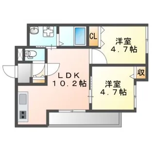 クリエオーレ原町【2階】の間取り