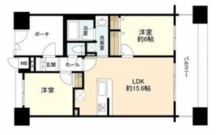 パークフラッツ横濱公園【9階】の間取り