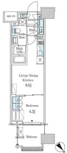 東京都目黒区上目黒2【マンション】の間取り