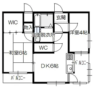 コスミック【7階】の間取り