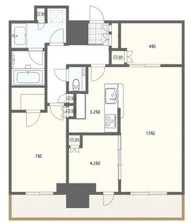 THE TOWER JUJO【33階】の間取り