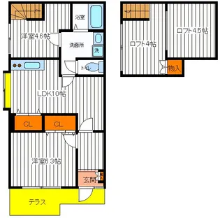 東京都立川市羽衣町3【マンション】の間取り