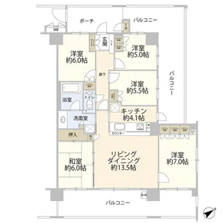 ルネ・アイクレール(0004990)【6階】の間取り