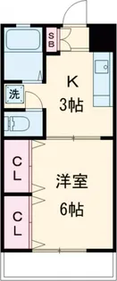 道間マンション【2階】の間取り