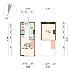 エディフィッシオ小竹向原【1階】の間取り