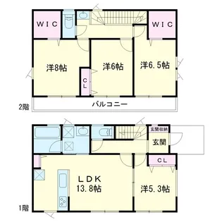 東京都日野市程久保8【一戸建】の間取り