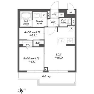ブランシエスタ用賀【3階】の間取り