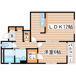 サンプレイス八木山西【1階】の間取り