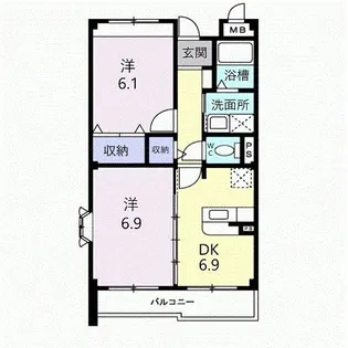 愛知県名古屋市守山区泉が丘【アパート】の間取り