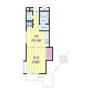 コンフォート岸部【4階】の間取り