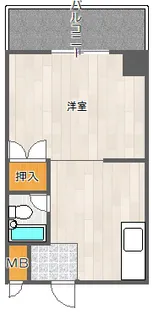 マンション西【2階】の間取り