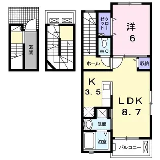 ドルチェ・S【3階】の間取り