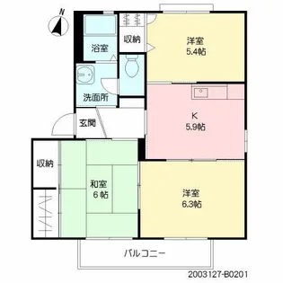 レジデンス幸 B棟【2階】の間取り