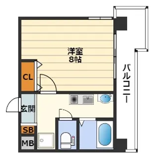 新梅田プライム【3階】の間取り