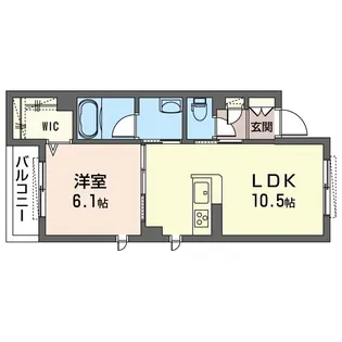 ラ・ヴァーン旭ケ丘B【2階】の間取り