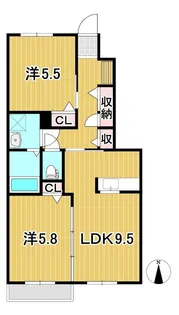 ベルドミールC【1階】の間取り