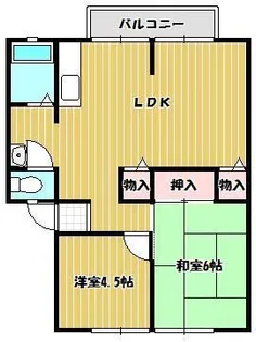 サンビレッジ六番街A~D棟【2階】の間取り