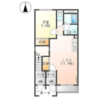シャインヒル【1階】の間取り
