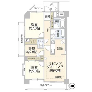 グランスイートラ・ヴィル(0005542)【4階】の間取り