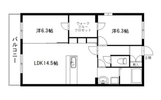 エーデルワイス【3階】の間取り